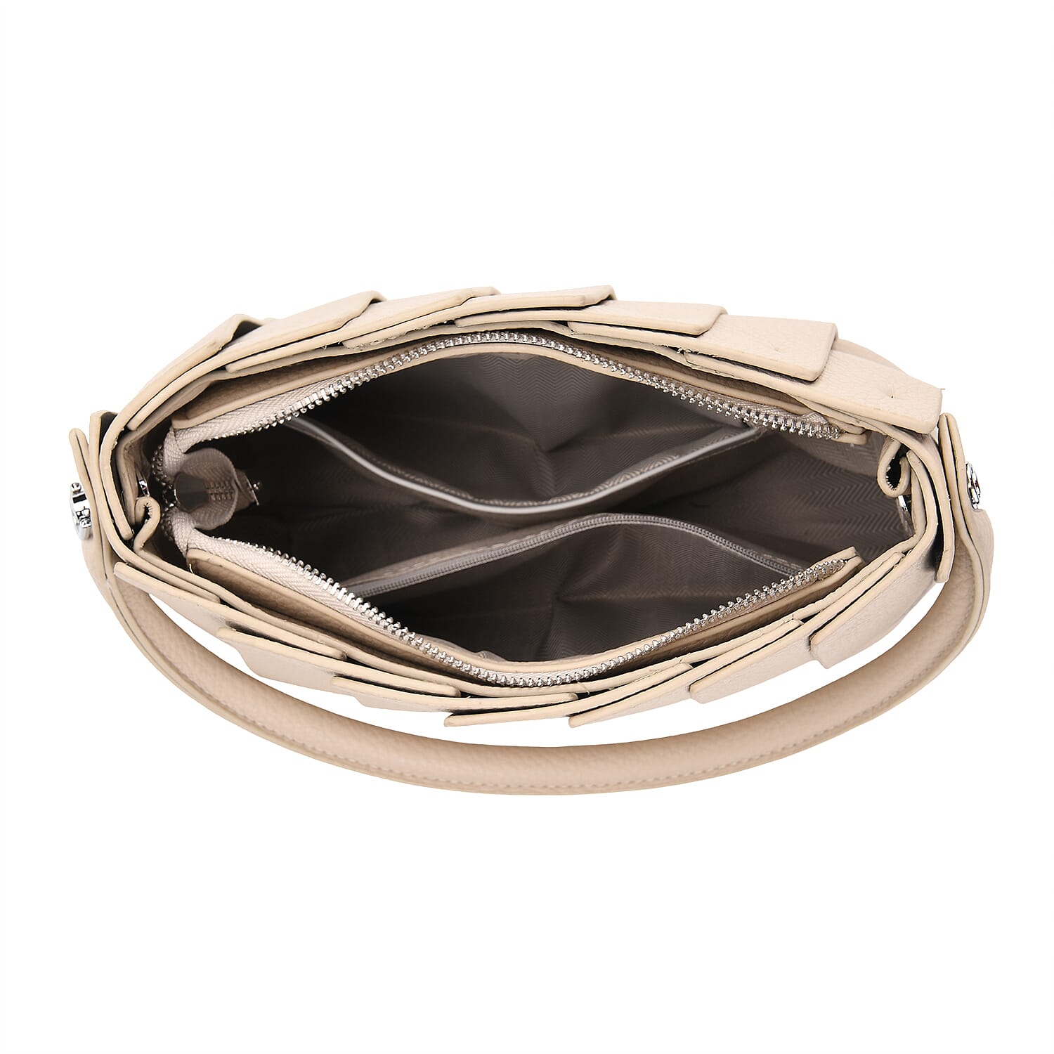 MISS IT OR MISS OUT - Designer inspired Womens Top Handle Shoulder Bag with Adjustable Strap - Beige