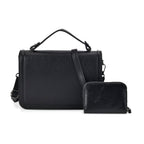 Set of 2- Sling Crossbody Bag with Card Holder - Black