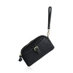 Genuine Leather Classic Crossbody Bag - Black