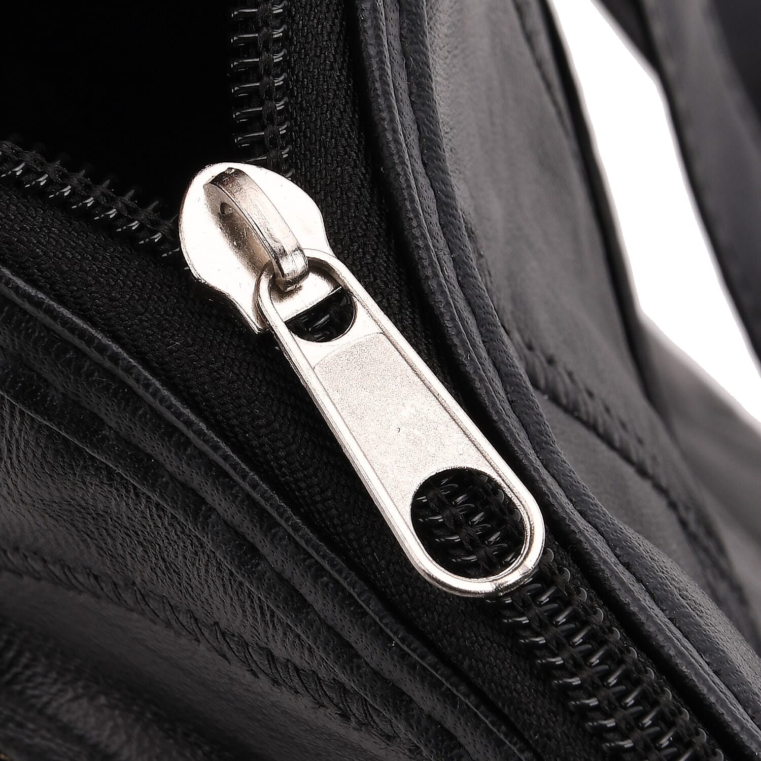 Styled By 100% Genuine Leather Large Crossbody Bag - Black