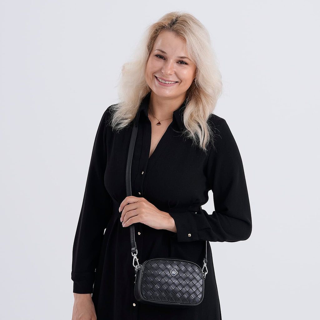 BIG BLACK FRIDAY DEAL - Genuine leather Crossbody Bag  - Black