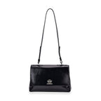 Stylish Genuine Leather Shoulder Bag - Black
