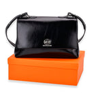 Stylish Genuine Leather Shoulder Bag - Black