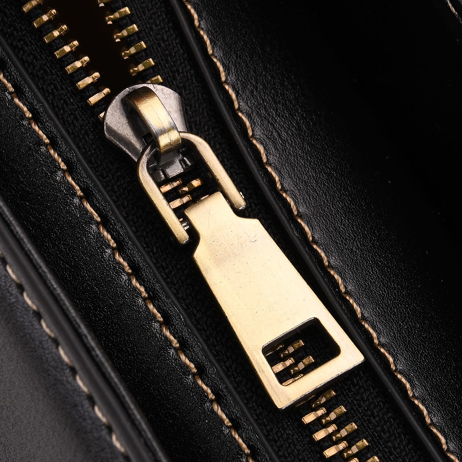Genuine Leather Top Handle Satchel Bag with Adjustable Long Shoulder Straps - Black
