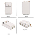 Set of 2 Quilted Cellphone Bags - Black - White