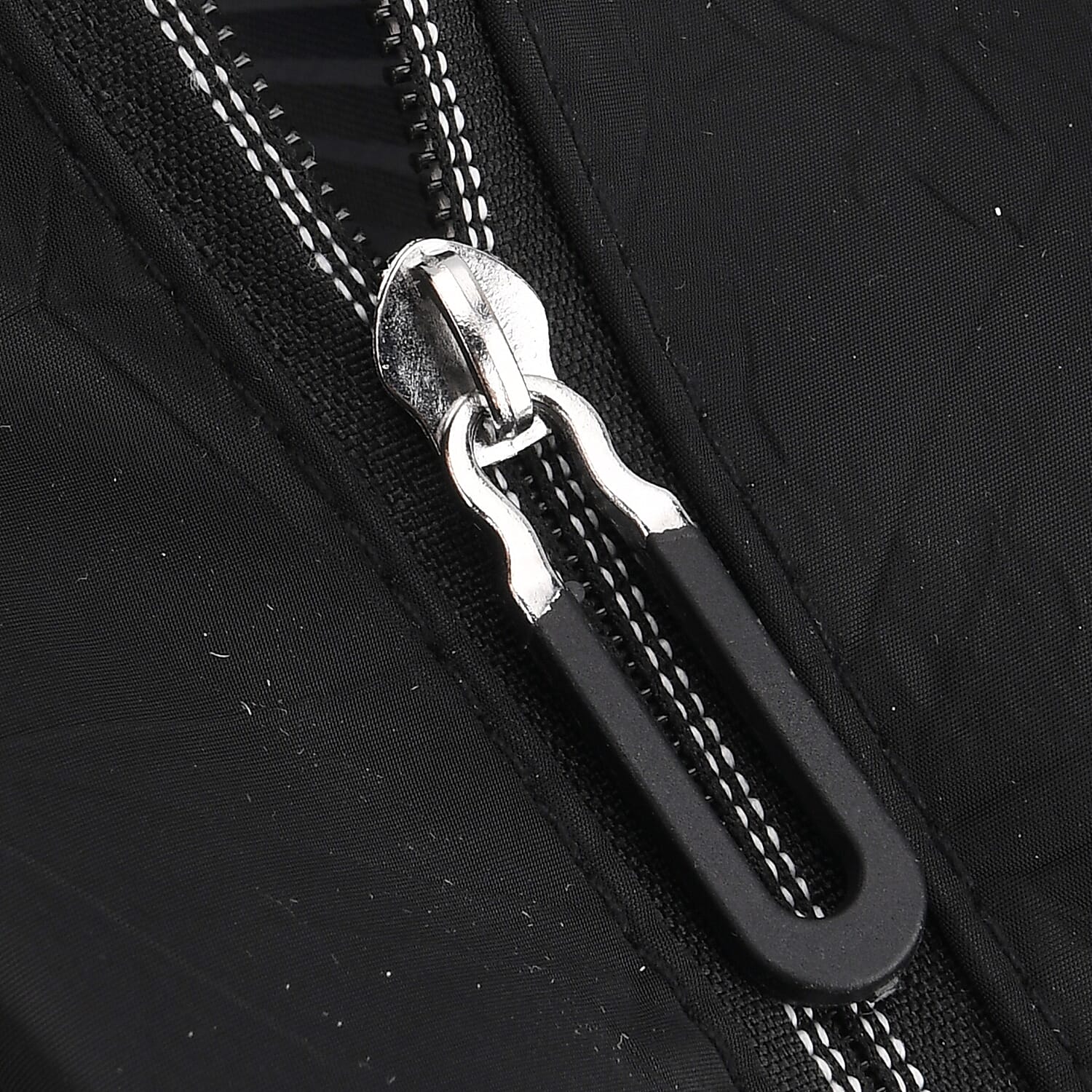 Multi-Pocket Handbag with Crossbody Strap (120 cm) - Black