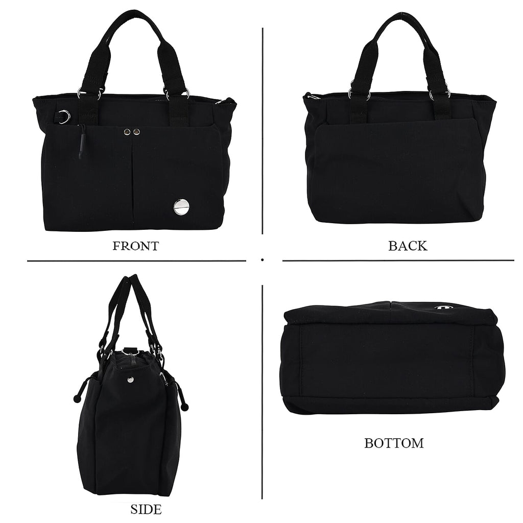 Water-Resistant Travel Top-Handle Tote Bag with Adjustable Crossbody Strap