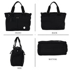 Water-Resistant Travel Top-Handle Tote Bag with Adjustable Crossbody Strap
