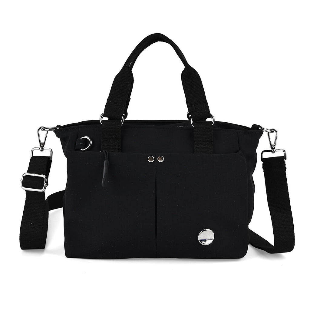 Water-Resistant Travel Top-Handle Tote Bag with Adjustable Crossbody Strap