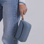 Elegant Flap Crossbody Bag with Adjustable Strap - Blue