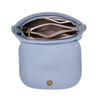 Elegant Flap Crossbody Bag with Adjustable Strap - Blue