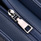 Croc Embossed Crossbody Bag with Lock & Top Handle - Blue