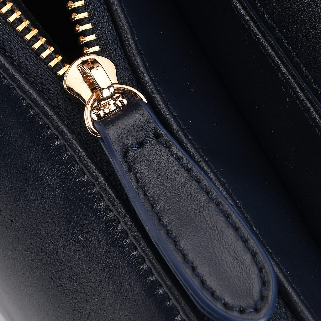 Where Artisans Give Silk a Soul - Limited Edition - Genuine Leather Crossbody Bag with Mulberry Silk Art - Blue - Pink