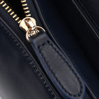 Where Artisans Give Silk a Soul - Limited Edition - Genuine Leather Crossbody Bag with Mulberry Silk Art - Blue - Pink