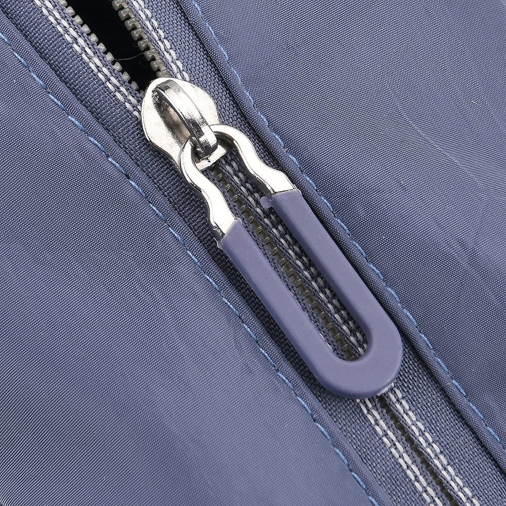 Multi-Pocket Handbag with Crossbody Strap (120 cm) - Blue