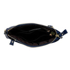 100% Exquisite Genuine Leather Premium Crossbody Bag 3-in-1 Clutch - Wristlet - Navy