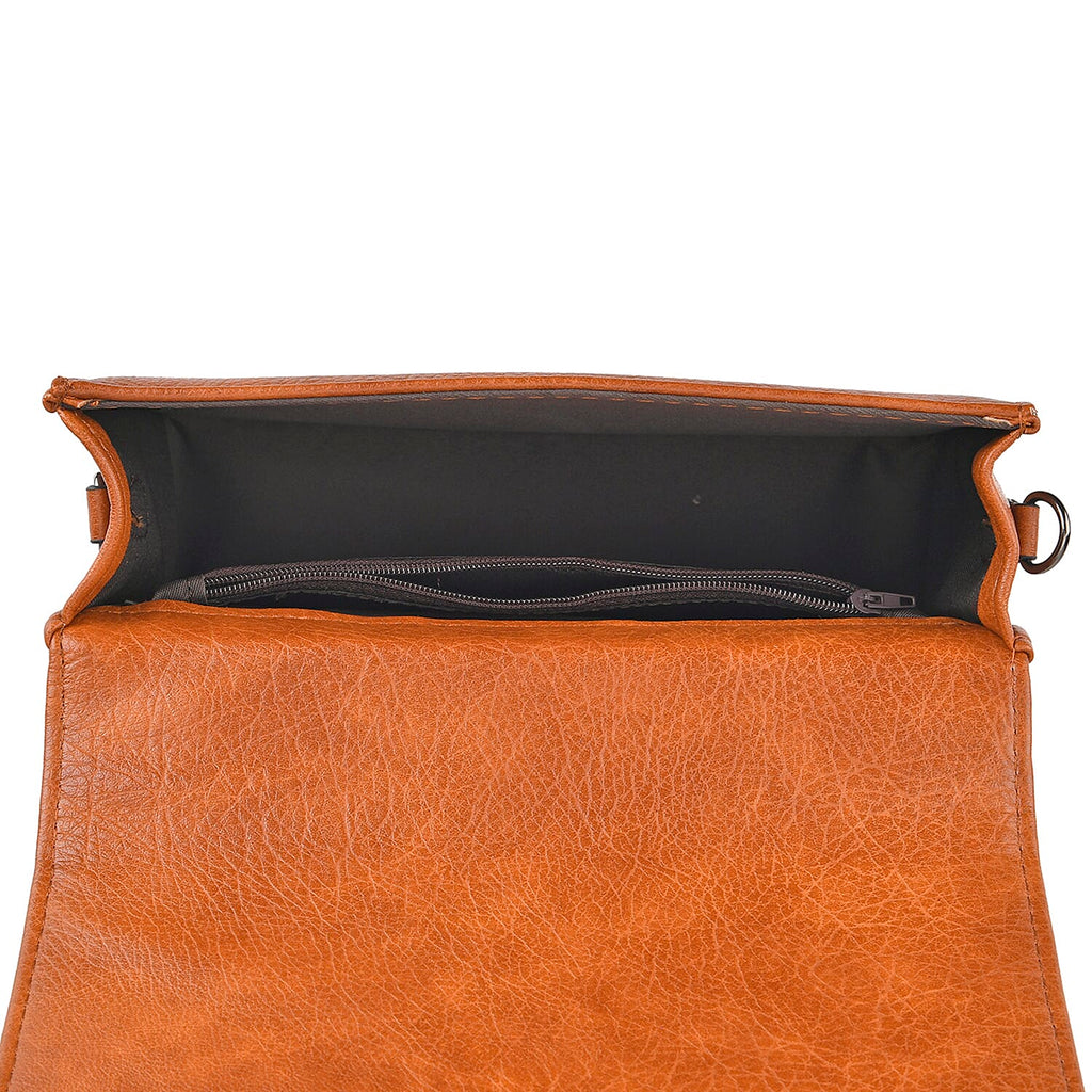 Set of 2- Sling Crossbody Bag with Card Holder - Brown