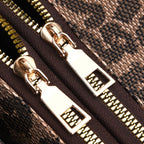 DESIGNER INSPIRED Leopard Print Clutch Handbag - Brown