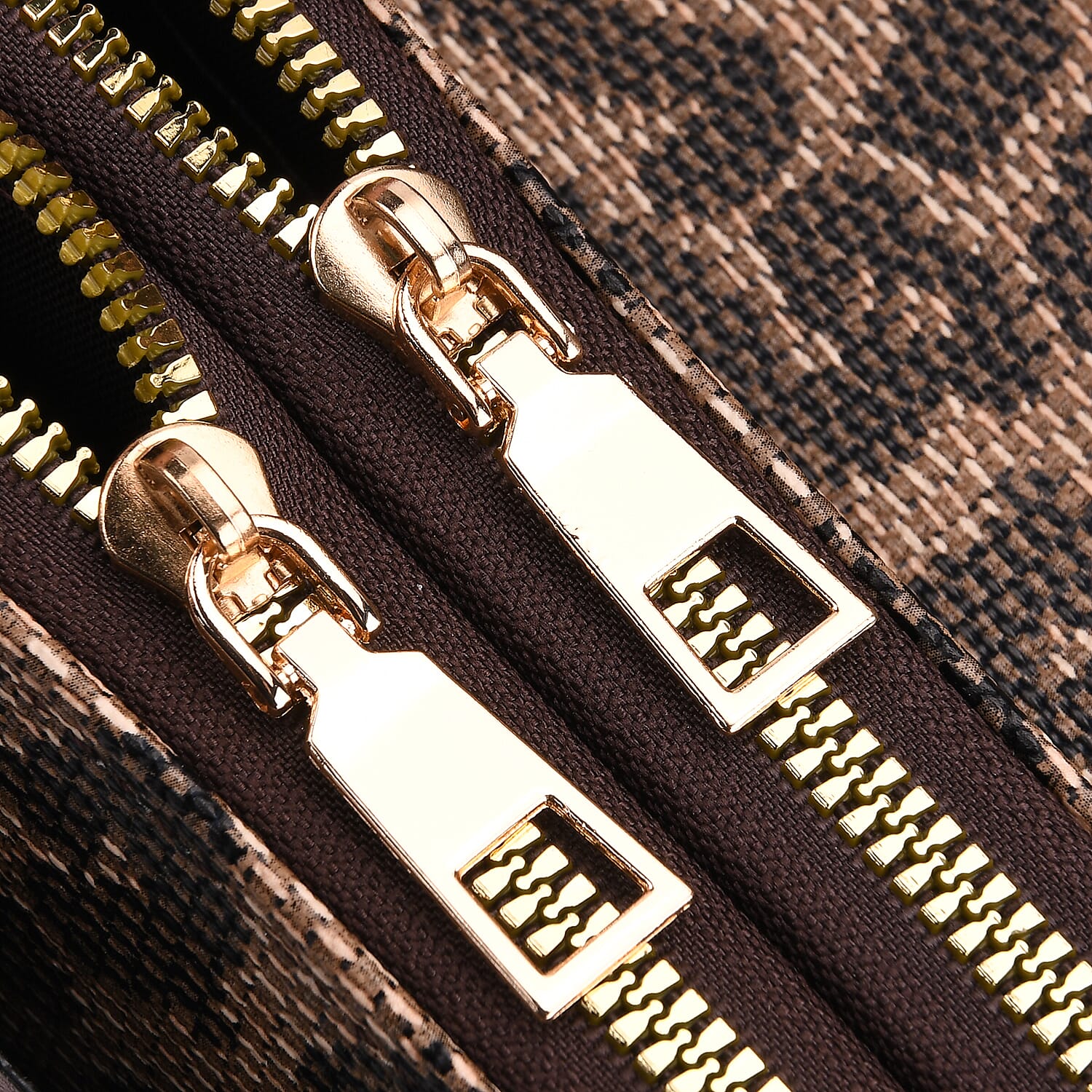 DESIGNER INSPIRED Leopard Print Clutch Handbag - Brown