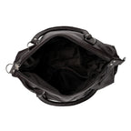 Closeout Deal - Genuine Leather Handbag with Adjustable Shoulder Strap - Brown