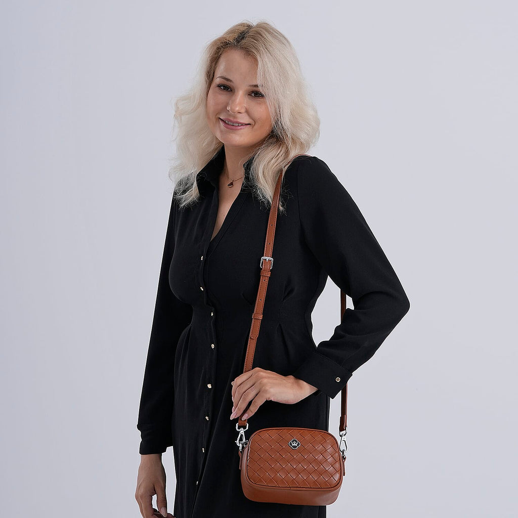 BIG BLACK FRIDAY DEAL - Genuine leather Crossbody Bag  - Brown