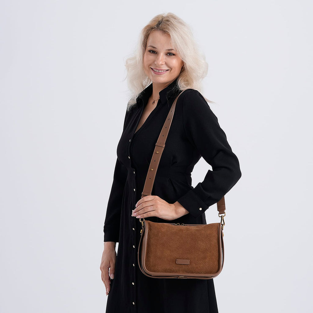 Crossbody Bag (Size - One Size) - Brown & Black