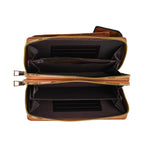 Set of 2 Quilted Cellphone Bags - Brown - Dark Green