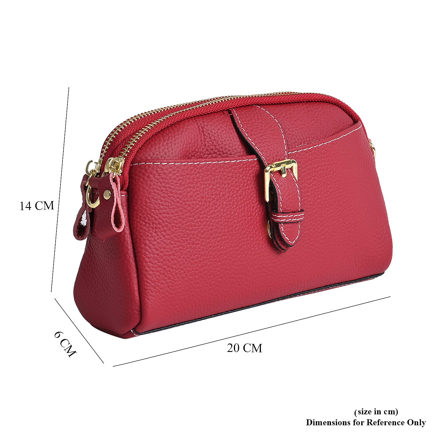Crossbody Bag (Size - One Size) - Burgundy & Black