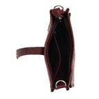 Styled By Patchwork Crossbody Bag with Adjustable Shoulder Strap - Burgundy