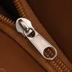 100% Leather Crossbody Bag with Adjustable Shoulder Strap - Camel