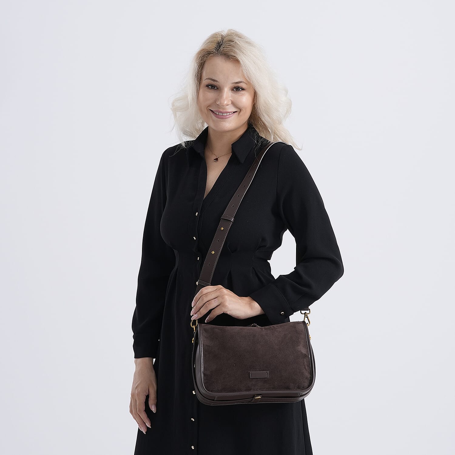 Crossbody Bag (Size - One Size) - Coffee & Black