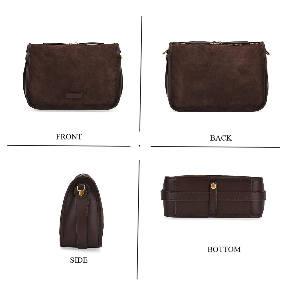 Crossbody Bag (Size - One Size) - Coffee & Black