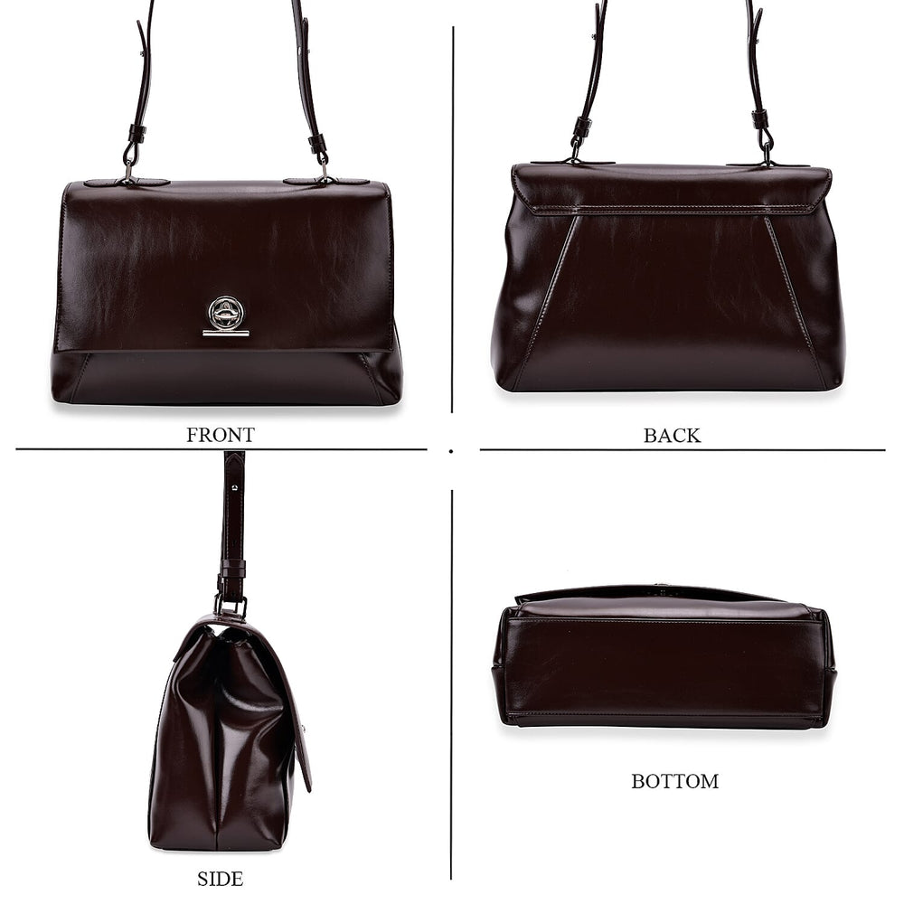Crossbody Bag (Size - One Size) - Coffee - Brown With Complimentary Bag