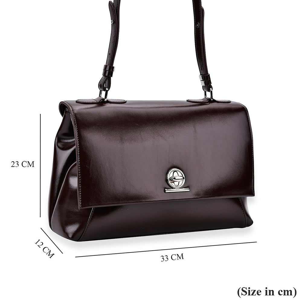 Crossbody Bag (Size - One Size) - Coffee - Brown With Complimentary Bag