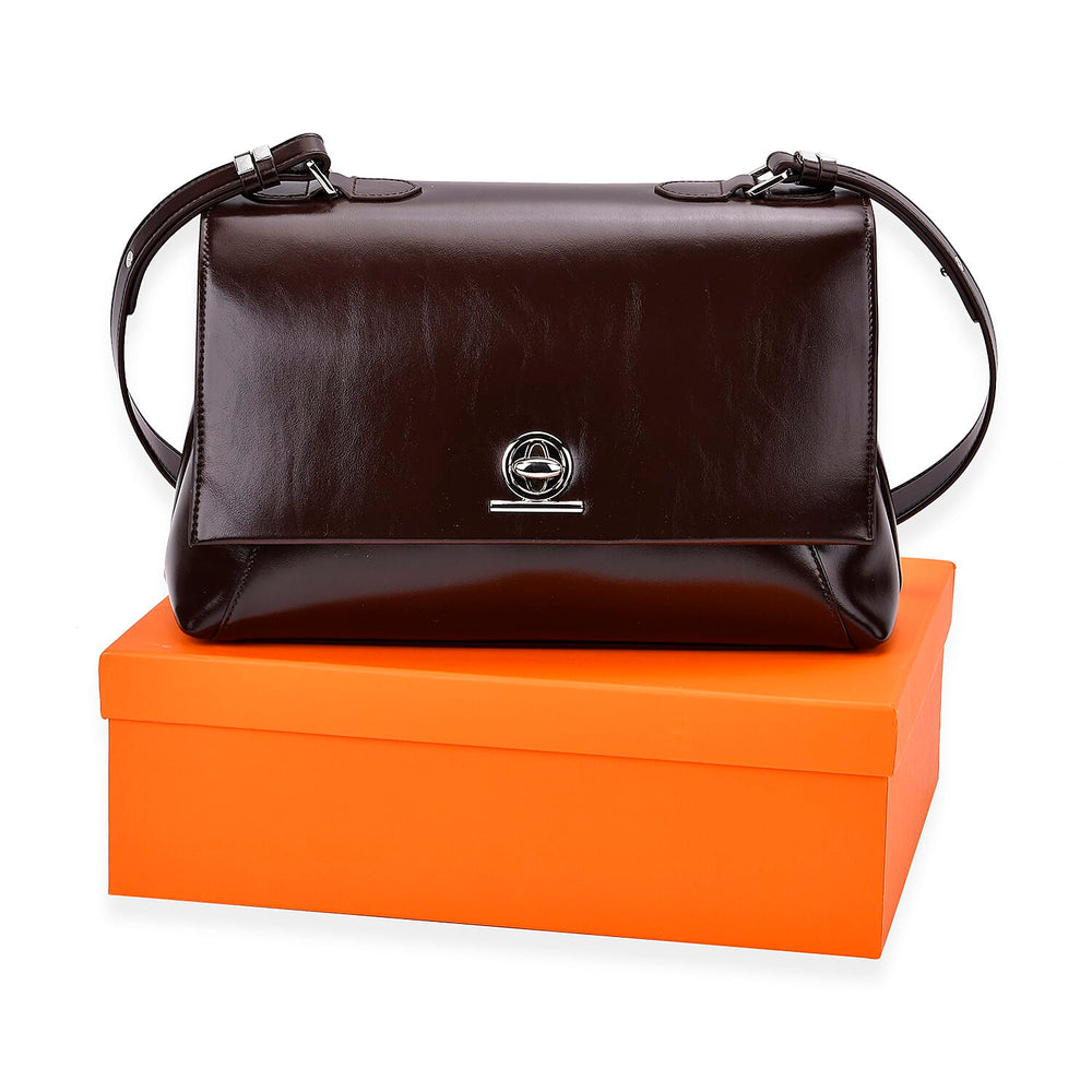 Crossbody Bag (Size - One Size) - Coffee - Brown With Complimentary Bag