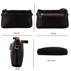 BAG OFFER OF MONTH - 100% Exquisite Genuine Leather Premium Crossbody Bag 3-in-1 Clutch - Wristlet- Dark Coffee