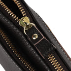 BAG OFFER OF MONTH - 100% Exquisite Genuine Leather Premium Crossbody Bag 3-in-1 Clutch - Wristlet- Dark Coffee