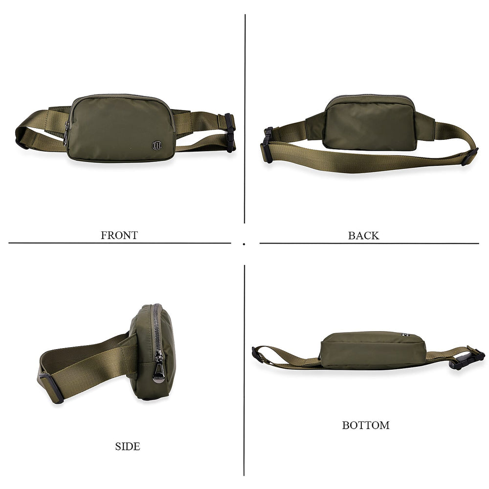 Set of 2 Bags - Crossbody - Waist Bag - Dark - Olive Green