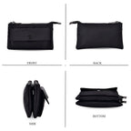 Set of 2 - Crossbody - Waist Bag - Dark Grey - Black