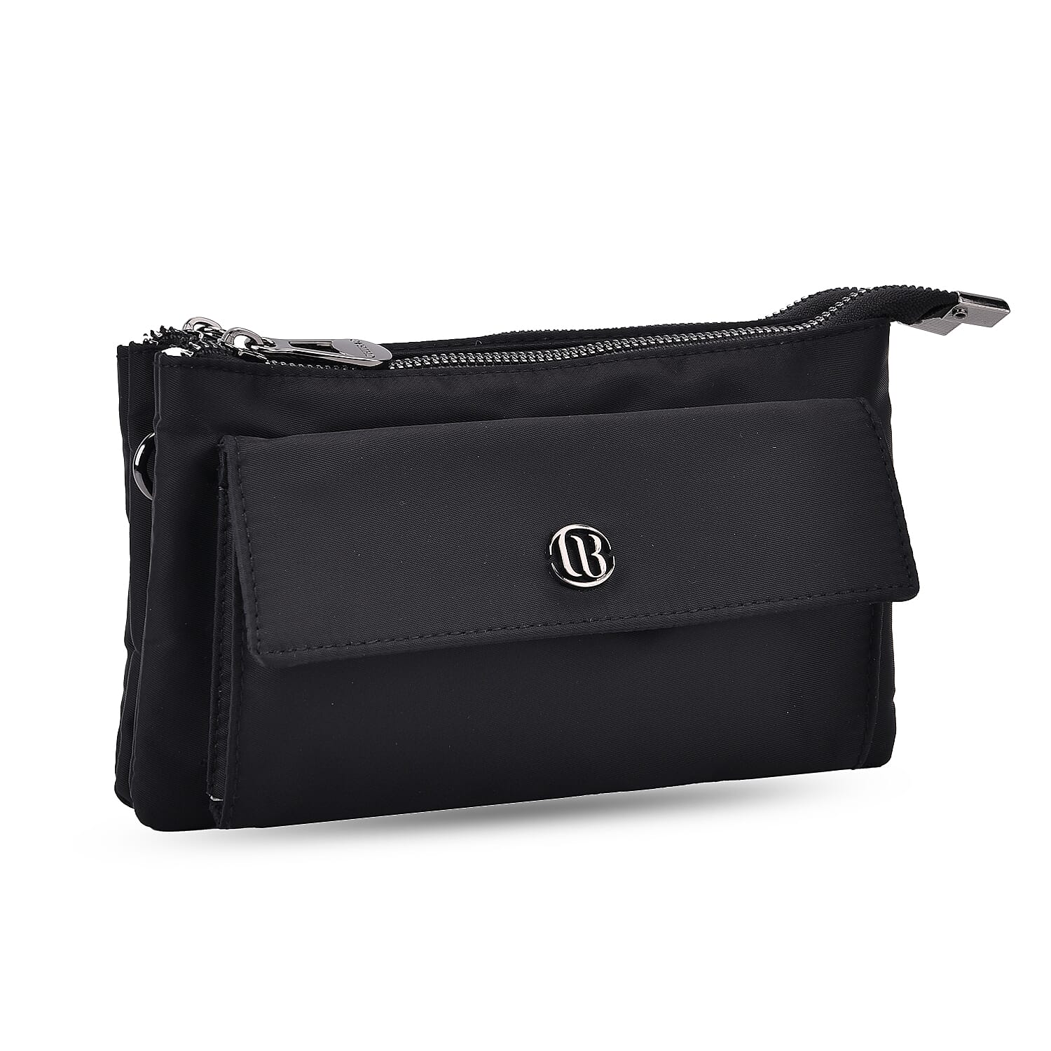 Set of 2 - Crossbody - Waist Bag - Dark Grey - Black