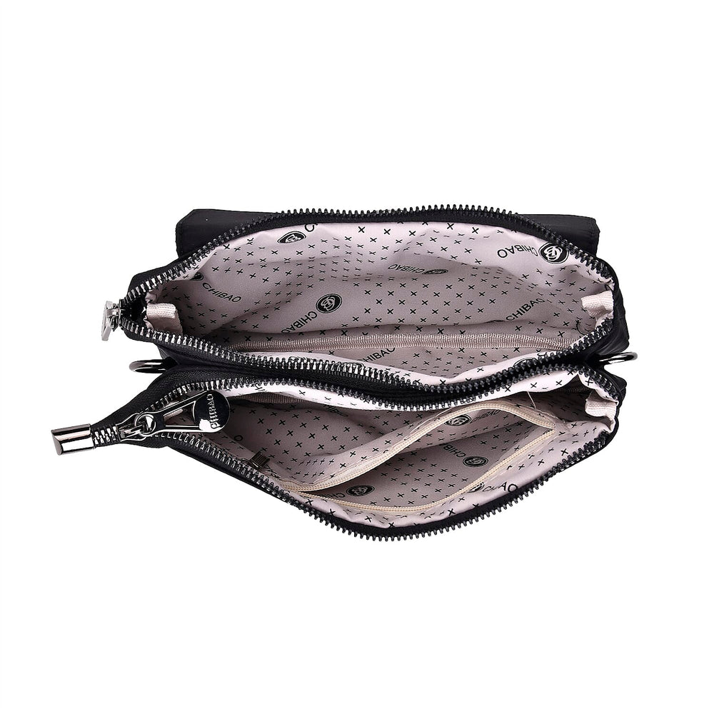 Set of 2 - Crossbody - Waist Bag - Dark Grey - Black