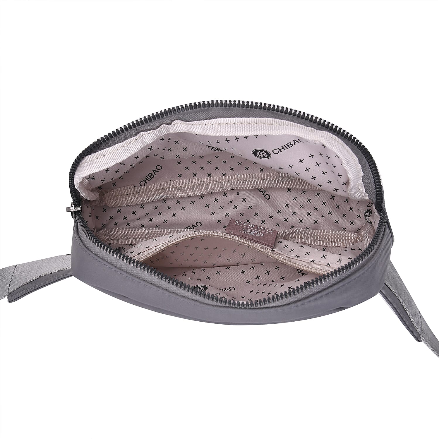 Set of 2 - Crossbody - Waist Bag - Dark Grey - Black