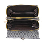 Monogram Pattern Crossbody Bag - Grey