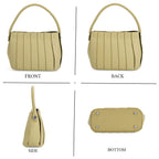 Designer inspired Womens Top Handle Shoulder Bag with Adjustable Strap - Green
