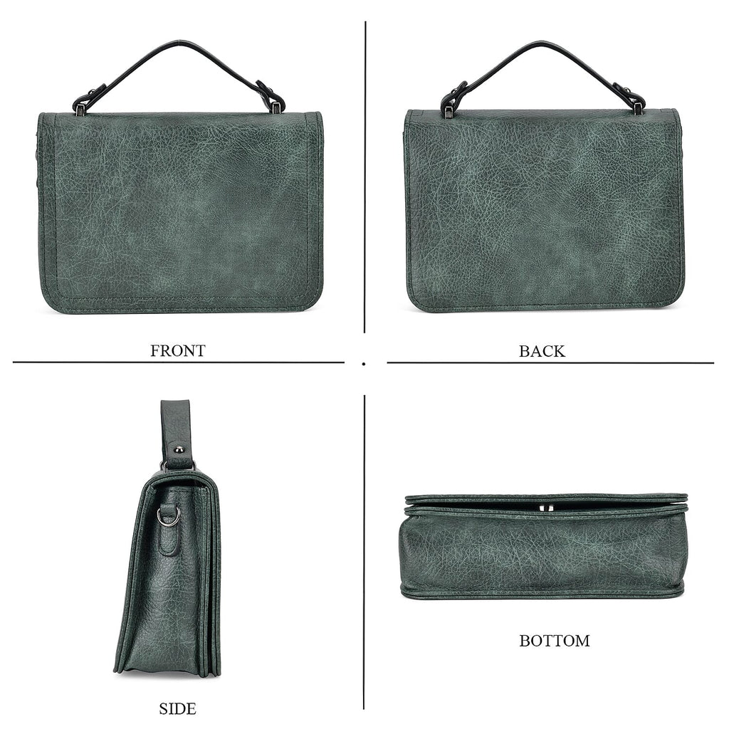 Set of 2- Sling Crossbody Bag with Card Holder - Green