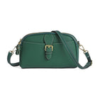 Genuine Leather Classic Crossbody Bag - Green