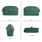 Genuine Leather Classic Crossbody Bag - Green