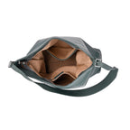 Hongkong Closeout Deal - 100% Genuine Leather Litchi Embossed Crossbody Bag - Green