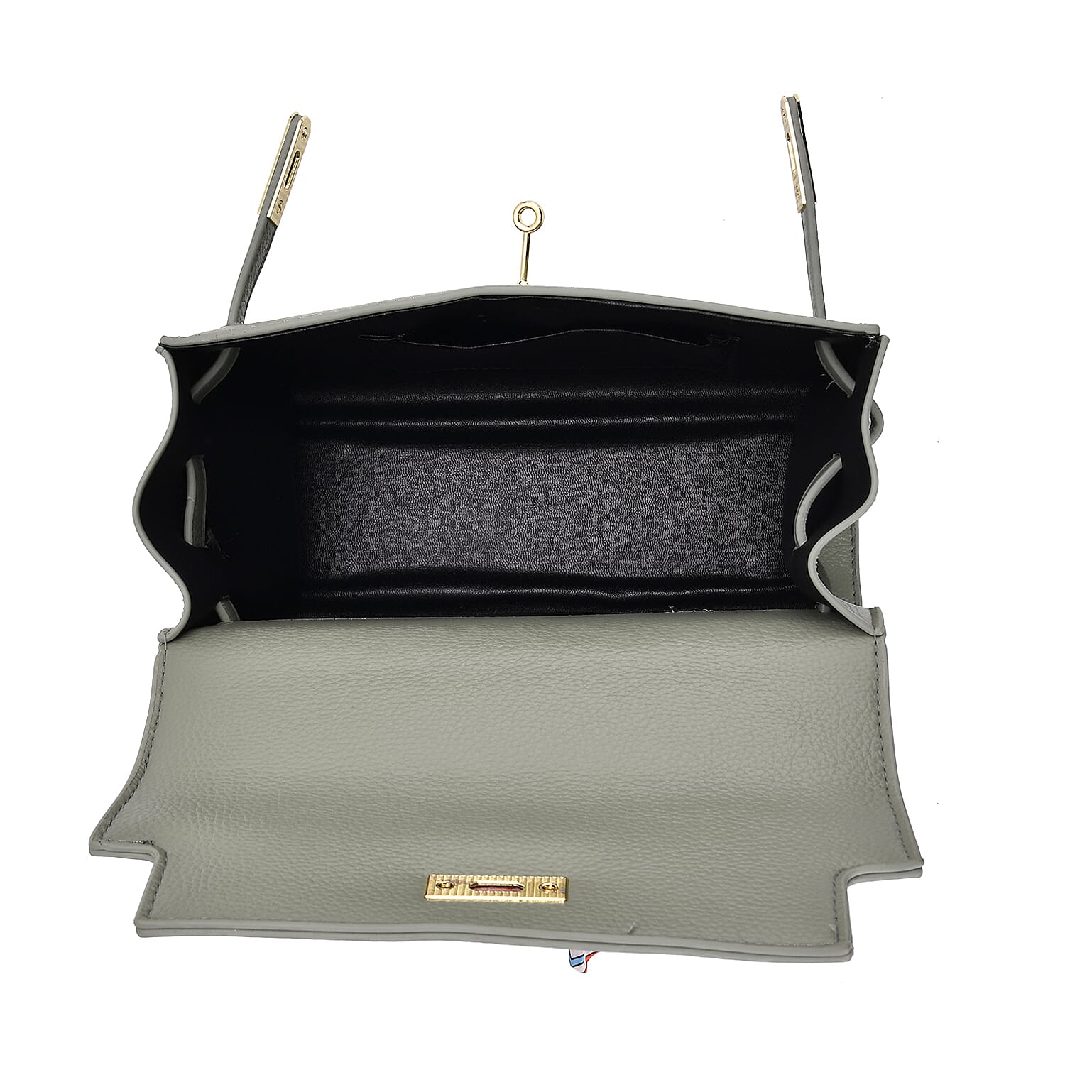 Elegant Crossbody Bag with Scarf & Adjustable Strap - Green
