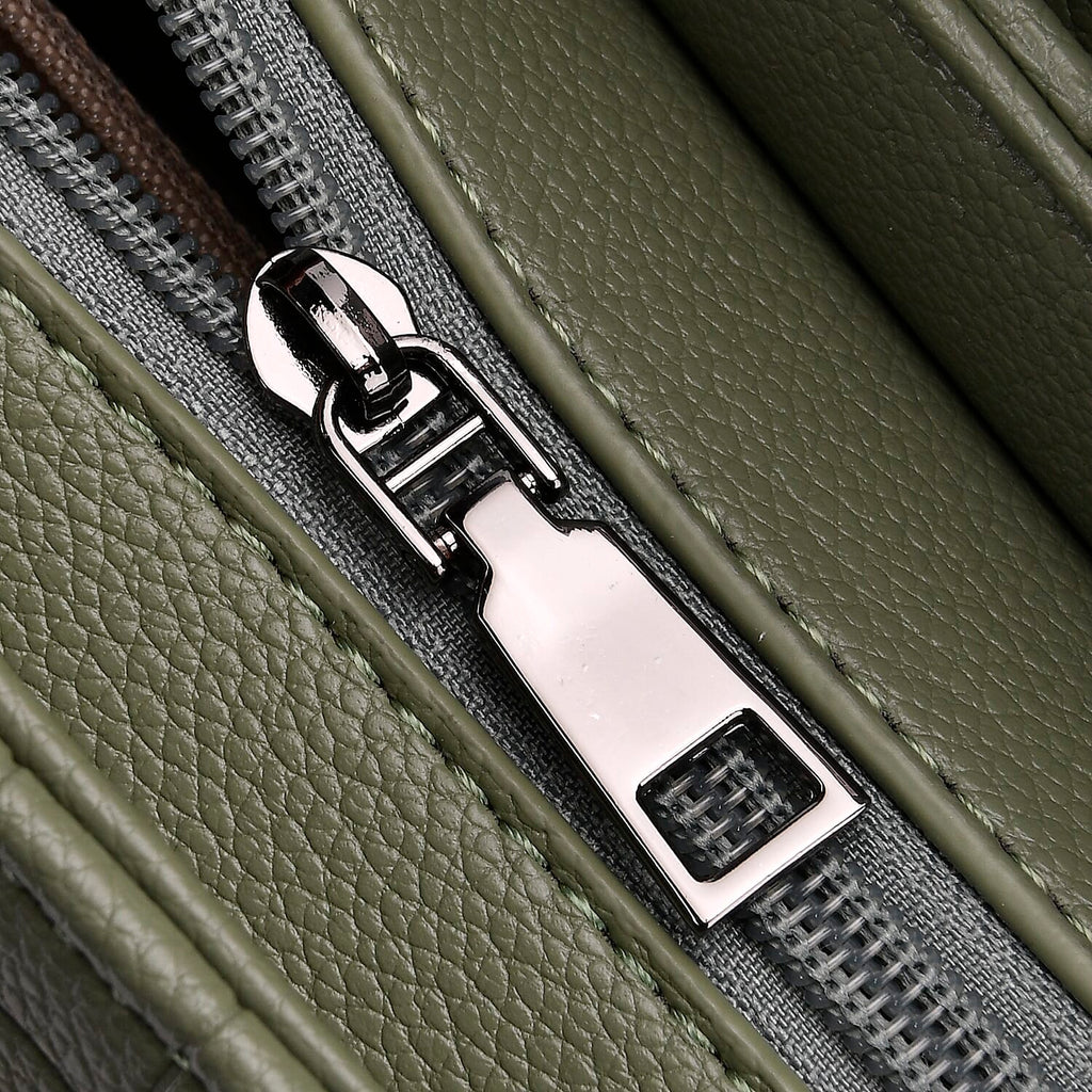 Croc Embossed Crossbody Bag with Lock & Top Handle - Sage
